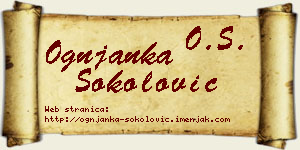 Ognjanka Sokolović vizit kartica